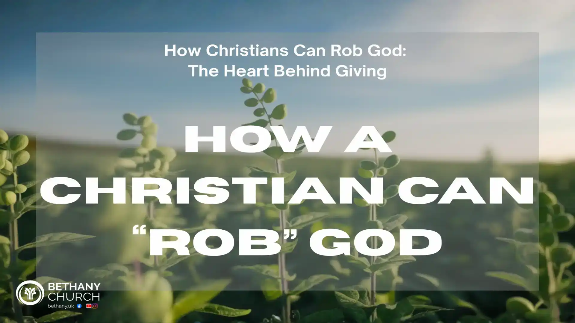 How a Christian can rob God