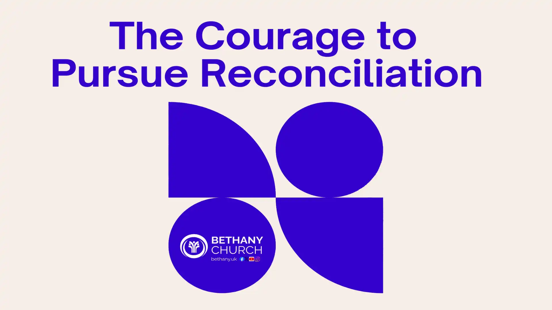 The Courage to Pursue Reconciliation